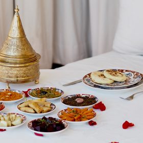 high-angle-view-food-table